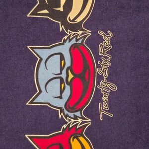 26 RED Felix The Cat Skateboard Skate USA Blue Graphic Shirt Mens Sz XL 90s VTG‎